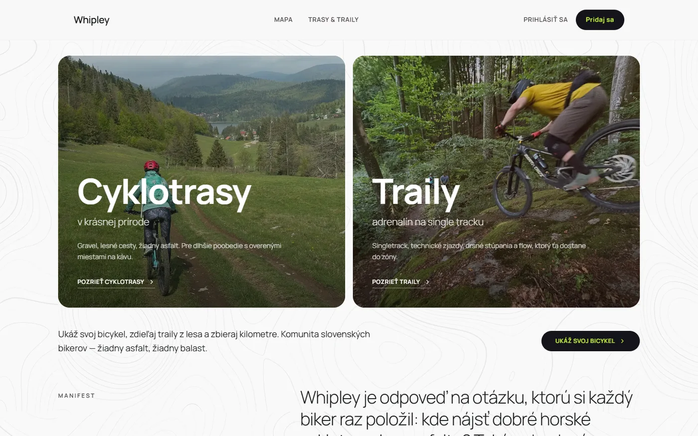 Whipley — náhľad na notebooku