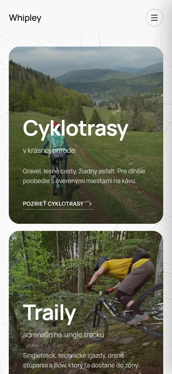 Whipley — náhľad na mobile