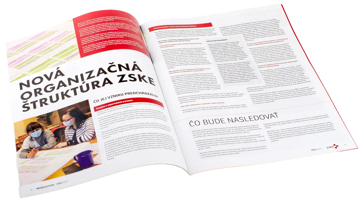 Spinkovaný časopis (väzba V1) — tlač propagačných tlačovín VIENALA